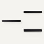 Amazon Basics Wood Floating Wall Shelves, 3-Pack, Black, 15.8" x 5" x 1.8" - Image 4