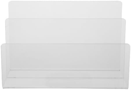VICASKY Acrylic File Organizer Letter Sorter 2 Section for Desk by VICASKY