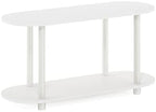 Furinno Turn-N-Tube Display Shelf, 4-Tier Oval Book Shelf, Storage Shelves with Soft Edges and Open Shelves, Toolless Assembly, for Organization and Storage, Living Room, Home Office, White - Image 5