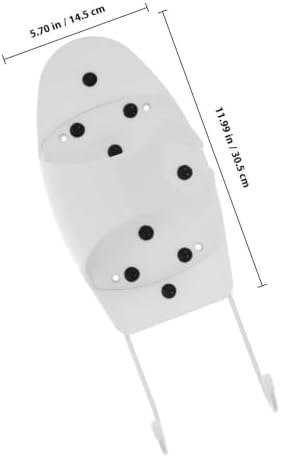 Ironing Board Wall Hanger with Iron Holder, Wall Mount White ABS - Image 2