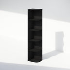 Furinno Reed Corner Shelf, 5-Tier Corner Bookshelf, Book Shelf, Corner Shelves, Storage Rack, for Organization and Storage, Home Office, Living Room, Blackwood - Image 4