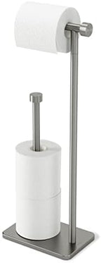 Umbra Cappa Toilet Paper Stand, Freestanding Metal with Reserve, Nickel by Umbra