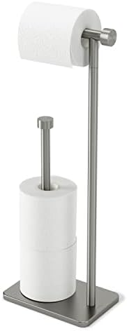 Umbra Cappa Toilet Paper Stand, Freestanding Metal with Reserve, Nickel by Umbra