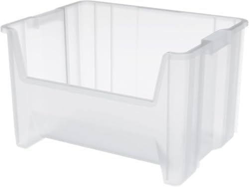 Akro-Mils Stak-N-Store Stackable Storage Bins, 15"x20"x12-1/2, Clear, 3-Pk by Akro-Mils
