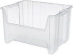 Akro-Mils Stak-N-Store Stackable Storage Bins, 15"x20"x12-1/2, Clear, 3-Pk by Akro-Mils