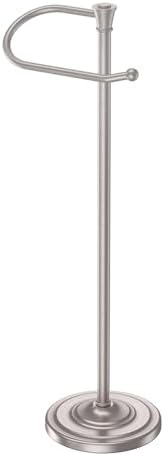 Toilet Paper Holder Free Standing, 25” H Stainless Steel Nickel Toilet Paper Stand, Weighted Base Floor Tissue Roll Holder for Bathroom,Toilet Roll Stand by UNCONSIL