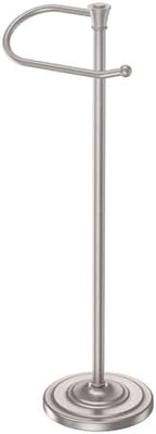 Toilet Paper Holder Free Standing, 25” H Stainless Steel Nickel Toilet Paper Stand, Weighted Base Floor Tissue Roll Holder for Bathroom,Toilet Roll Stand by UNCONSIL