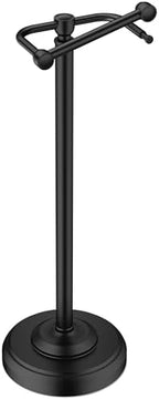 Matte Black Toilet Paper Holder Stand Freestanding, Weighted Base, 22 in by KALLYNB