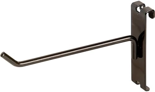Econoco Gridwall Hooks, 96 Pack, Black, 6in by Econoco