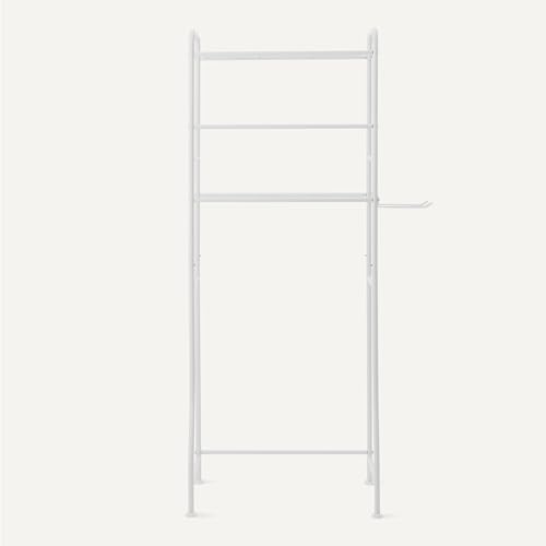 Amazon Basics Over the Toilet Storage Organizer, 3-Tier with 2 Paper Holders, 13.8 x 31.9 x 64.9 Inches, White - Image 5
