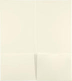 LUXPaper 4" x 9" Mini Presentation Folders | Two Pocket | Natural Linen | 100lb. Cover | 500 Qty by LUXPaper
