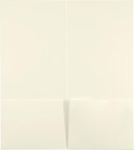 LUXPaper 4" x 9" Mini Presentation Folders | Two Pocket | Natural Linen | 100lb. Cover | 500 Qty by LUXPaper