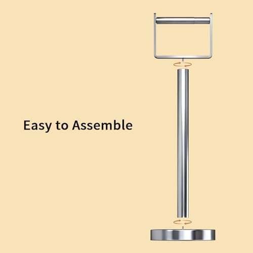 YUMORE Heavy Duty Toilet Paper Holder Stand, Extra-Weighted Base No Tipping - Image 5