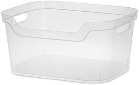 Sterilite Large Open Bin, Clear Plastic Organizing Container, 12-Pack - Image 3