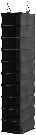 ClosetMaid 10-Shelf Fabric Hanging Shoe Storage Organizer for Closet, Charcoal Black - Image 2