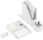 TRU RED Plastic Magazine File, White, 2-Pack, Vertical Desktop Organizer - Image 3