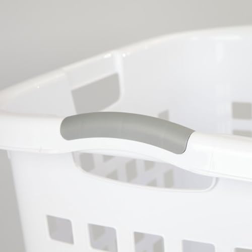 Sterilite Ultra™ Easy Carry Plastic Open Laundry Hamper, White, 4 Pack - Image 6