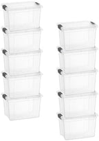 Superio 2.5 Quart Clear Plastic Storage Boxes with Lids, Stackable Organizer Containers, BPA-Free Storage Bins for Home, Office, School & Dorm, 10 Pack by Superio