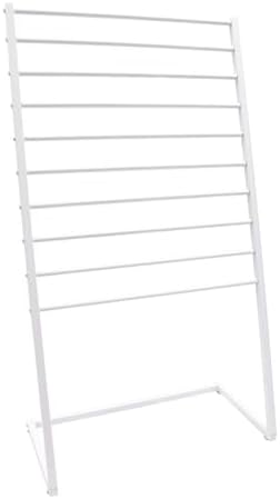 Scarf Display Stand, 10 Tier Metal Scarf Holder Organizer, Scarf Hanger Scarf Holder Scarf Organizer Belt Organizer Pants Rack Scarf Rack for Commercial Clothing Retail Store (White, 80cm) - Image 5