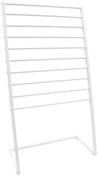 Scarf Display Stand, 10 Tier Metal Scarf Holder Organizer, Scarf Hanger Scarf Holder Scarf Organizer Belt Organizer Pants Rack Scarf Rack for Commercial Clothing Retail Store (White, 80cm) - Image 5