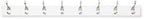 Amazon Basics Wall Mounted Modern Coat Rack for Entryway and Bedroom with Versatile Storage Hooks, Rectangular, 8-Hook, White by AmazonBasics
