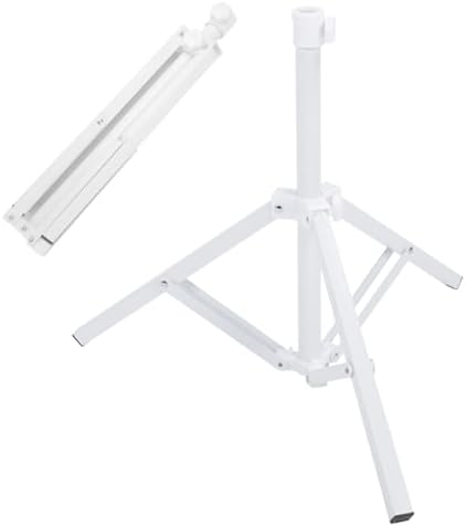 Beach Umbrella Stand Base,Portable Foldable Sun Umbrella Stand White Triangular Iron Support Base for Patio Beach Garden Camping Fishing Outdoor Sunshade Stand by Qiilu