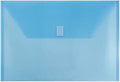 JAM PAPER Plastic Envelopes with Hook & Loop Closure - Legal Booklet - 9 3/4 x 14 1/2 - Blue - 12/Pack by JAMPaper