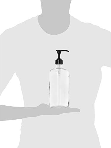 32-Ounce Pump Bottles, Large Clear Glass Boston Round Bottles w/Black Pumps. Great for Lotions, Laundry Soap Detergent, Oils, Sauces - Food Safe and Medical Grade - by kitchentoolz (Pack of 2) - Image 7