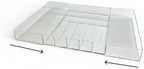 Neatly You Expandable Acrylic Drawer Organizer (12–23in) with Built-In Compartments – Modular Clear Storage Tray for Kitchen, Bathroom, Vanity, Dresser & Desk Drawers by Unknown