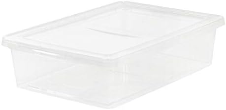 IRIS USA 10-Pack 28 Qt Storage Bins with Lids, Clear, Stackable - Image 4