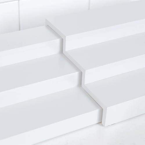 KitchenEdge 3-Tier Expandable Spice Rack Organizer, White - Image 6