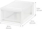 IRIS USA 8-Pack, 6 Qt. Small Stacking Drawer Storage Organizer, White - Image 3
