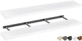 QEEIG Extra Long Floating Shelves for Wall (White, Set of 2, 55.1") by QEEIG