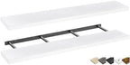 QEEIG Extra Long Floating Shelves for Wall (White, Set of 2, 55.1") by QEEIG