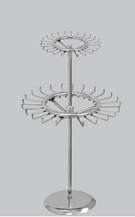 Two-Tier Revolving Belt or Tie Rack - Display Rack for Retail Purposes - Adjustable Height, 48 Hooks Industrial Rack. Retail Display Fixtures - Image 2