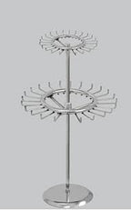 Two-Tier Revolving Belt or Tie Rack - Display Rack for Retail Purposes - Adjustable Height, 48 Hooks Industrial Rack. Retail Display Fixtures - Image 2
