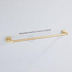 Brusehd Light Gold Bathroom Hardware Set 4 Pieces,Bathroom Accessories Set Stainless Steel Wall Mounted, Hand Towel Bar, Towel Ring, Robe Towel Hooks,Toilet Paper Holder,Towel Bar Set, 23.6 Inch… - Image 6