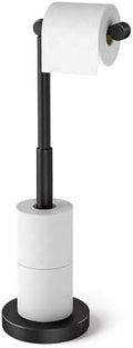 YUMORE Toilet Paper Holder Stand, Minimalist Design, Matte Black by YUMORE