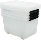 4-Pack Clear Plastic Storage Bins with Lid, 42 L - Image 6