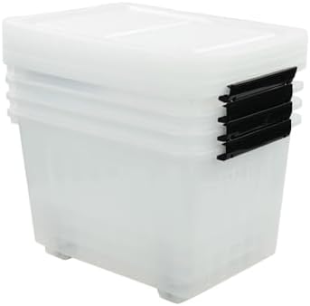 4-Pack Clear Plastic Storage Bins with Lid, 42 L - Image 6