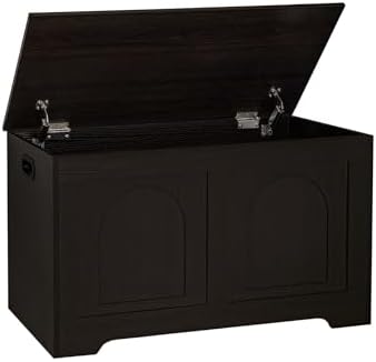 DINZI LVJ Storage Chest, Wooden Toy Box, Espresso 31.5" L by DINZILVJ