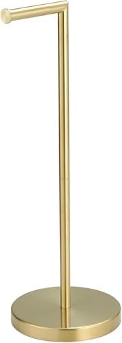 BWE Brushed Gold Toilet Paper Holder Stand, SUS304 Stainless Steel Modern by BWE
