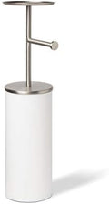 Umbra Portaloo Toilet Paper Stand, Freestanding with Storage, White/Nickel by Umbra