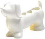 Creative Dachshund Toothbrush Holder, Cute Dachshund-Shaped Toothbrush Holders, Ceramic Bathroom Countertop Accessories, Personalized Decoration, for Bathroom Home(White) by Unknown