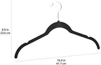 Amazon Basics Space Saving Slim Velvet Non-Slip Clothes Hangers for Closet Organization, Black, 100-Pack - Image 4