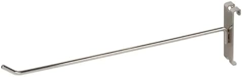 Econoco Gridwall Display Hooks, 96 Pack, Chrome, 12in by Econoco