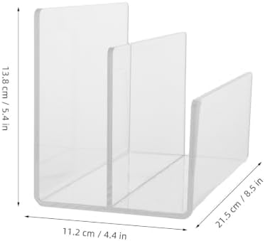 VICASKY Acrylic File Organizer Letter Sorter 2 Section for Desk - Image 2
