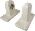 Beige Bone Almond Ceramic Tile Towel Bar Rod Rack Post Holder Porcelain Bracket Set Vintage Mid Century Modern Retro by Unknown
