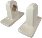 Beige Bone Almond Ceramic Tile Towel Bar Rod Rack Post Holder Porcelain Bracket Set Vintage Mid Century Modern Retro by Unknown