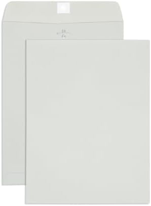 Blue Summit Supplies 100 10" x 13" Gray Kraft Clasp Envelopes, Gummed by BlueSummitSupplies